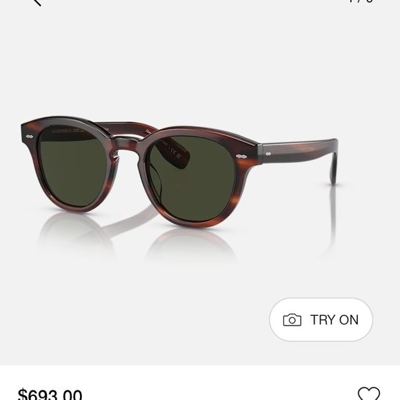 Oliver Peoples Cary Grant Tortoise Shell Polarized Sunglass - Picture 1 of 11